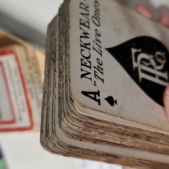 VTG Playing Cards & Box 52 + Joker Advertising Boy's Clothing & Barber Shop - Picture 11 of 11